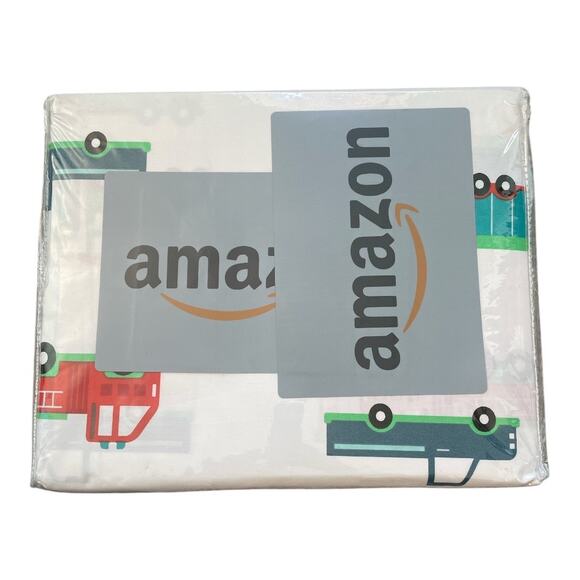 Kids' White and Multicolor Vehicle Print Sheet Set - Picture 5 of 6
